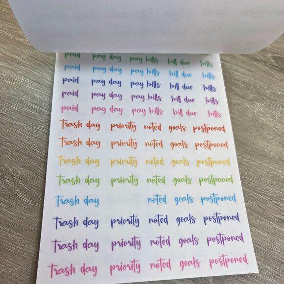 Rainbow Planner Stickers By Kellofaplan Volume Six Missing Two Stickers - Picture 8 of 16